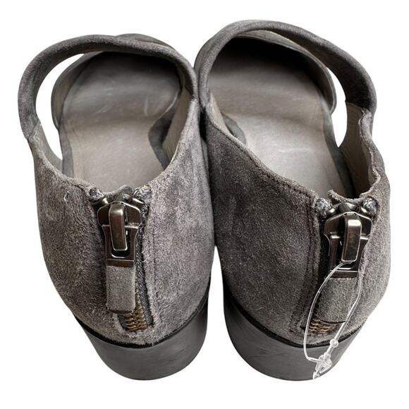 Eileen Fisher Marlow Suede Wedge Platform Mary Jane Shoes Women Sz 8.5 Gray Boho - Picture 6 of 16